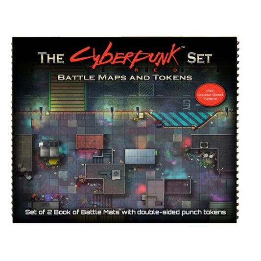 Battle Mat: Cyberpunk RED- Book of Battle Maps and Tokens Set