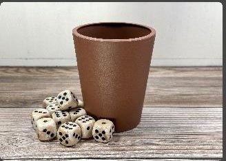 Flexible Dice Cup - Brown