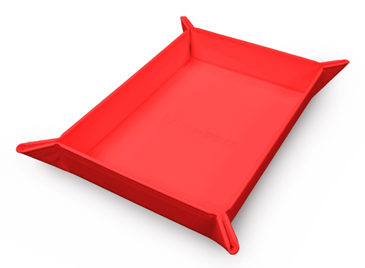 Vivid Magnetic Foldable Dice Tray: Red