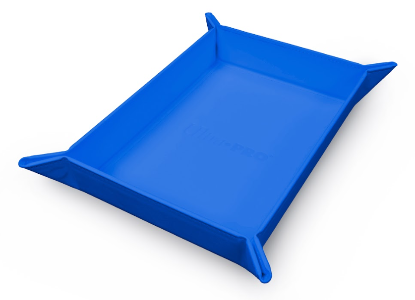 Vivid Magnetic Foldable Dice Tray: Blue