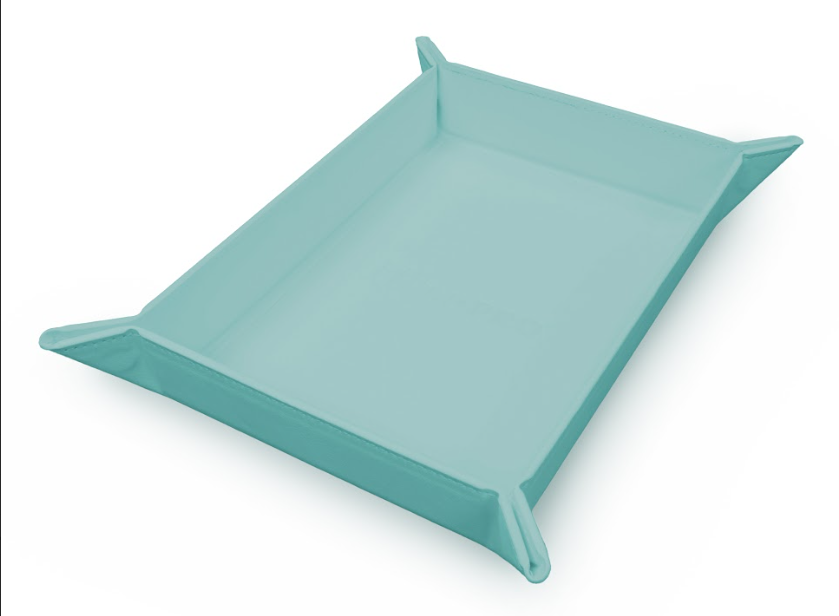 Vivid Magnetic Foldable Dice Tray: Light Blue