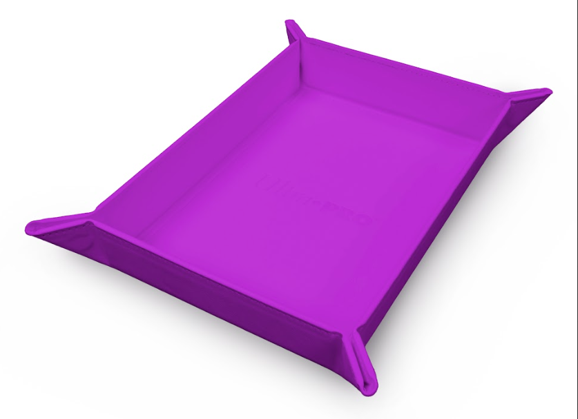 Vivid Magnetic Foldable Dice Tray: Purple