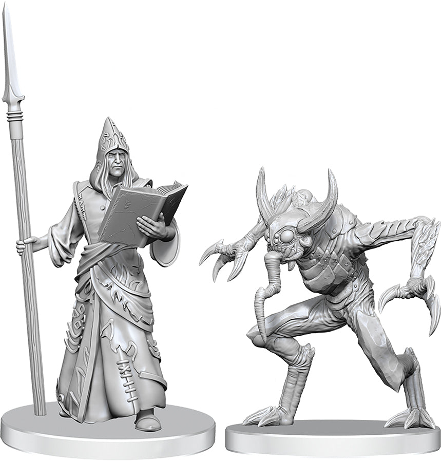 Pathfinder Battles Deep Cuts Unpainted Miniatures: Vloriak (Despoiler Demon) & Demonologist