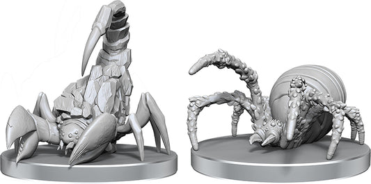 Pathfinder Battles Deep Cuts Unpainted Miniatures: W26 Cave Scorpion & Hunting Spider