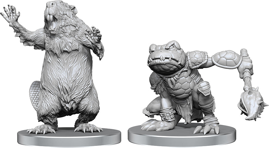 Pathfinder Battles Deep Cuts Unpainted Miniatures: W26 Boggard Scout & Castoroide
