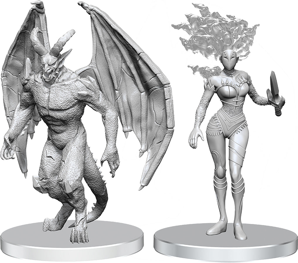 Pathfinder Battles Deep Cuts Unpainted Miniatures: Gargoyle & Shae