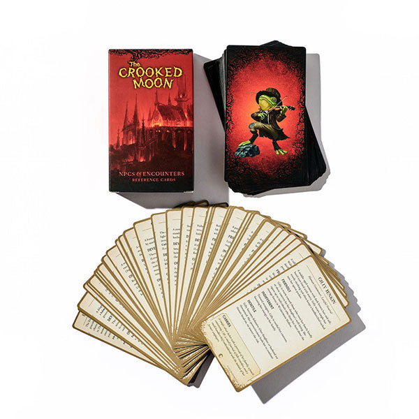 The Crooked Moon RPG: NPCs & Encounters Reference Card Deck
