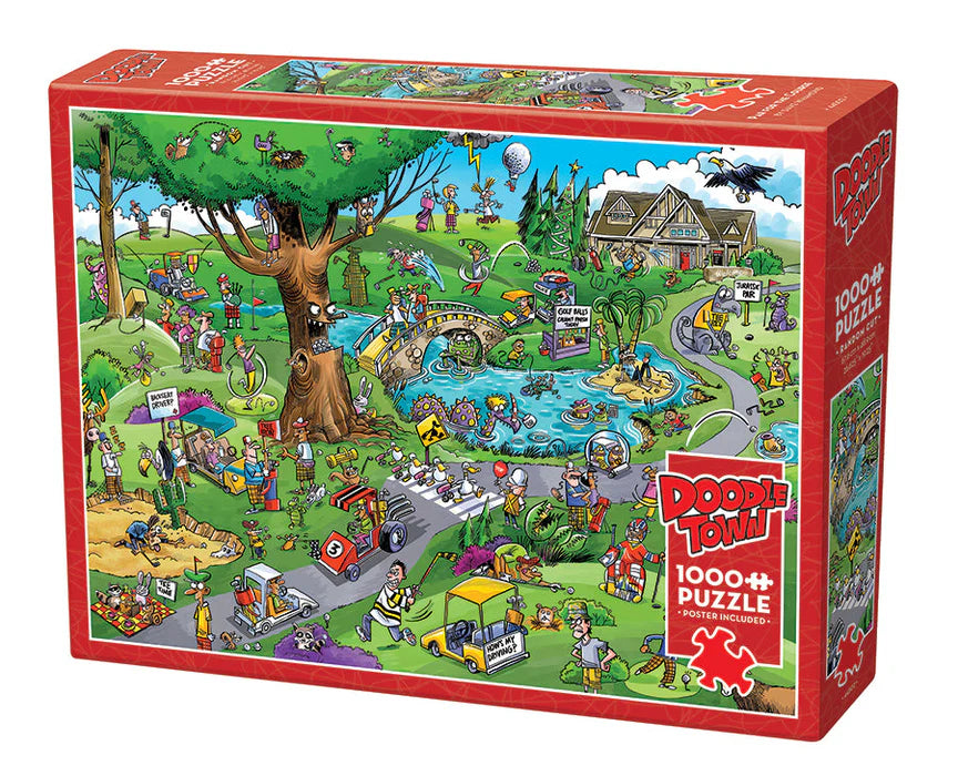 DoodleTown: Par for the Course | 1000 Piece Puzzle
