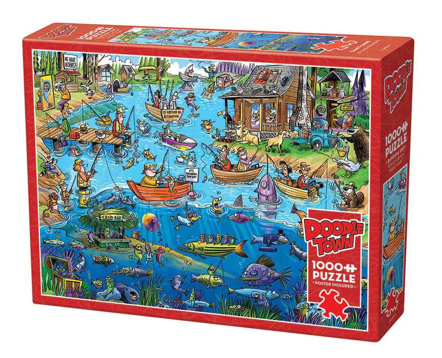 DoodleTown: Gone Fishing | 1000 Piece Puzzle