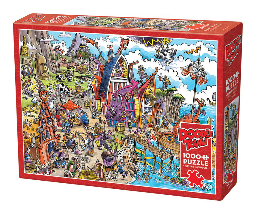 DoodleTown: Viking Village | 1000 Piece Puzzle