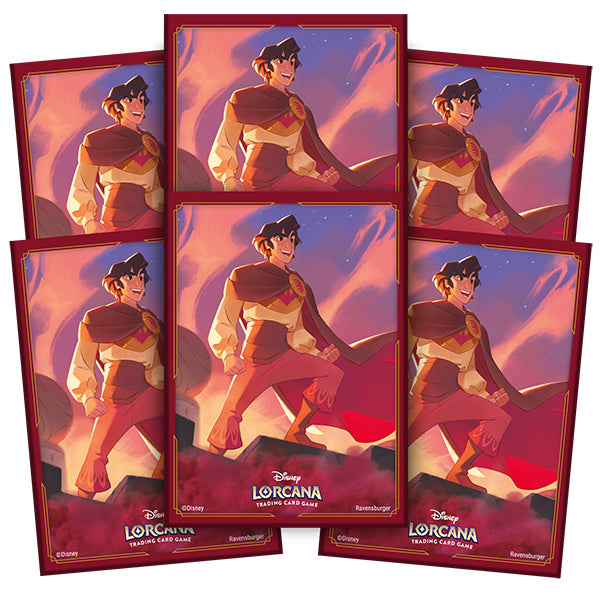 Lorcana Card Sleeves: Shimmering Skies- Aladdin (65ct)