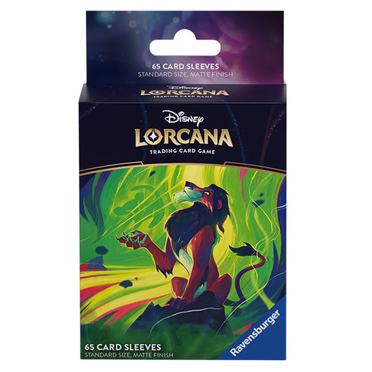 Card Sleeves: Disney Lorcana- Azurite Sea- Scar, Vengeful Lion (65ct)