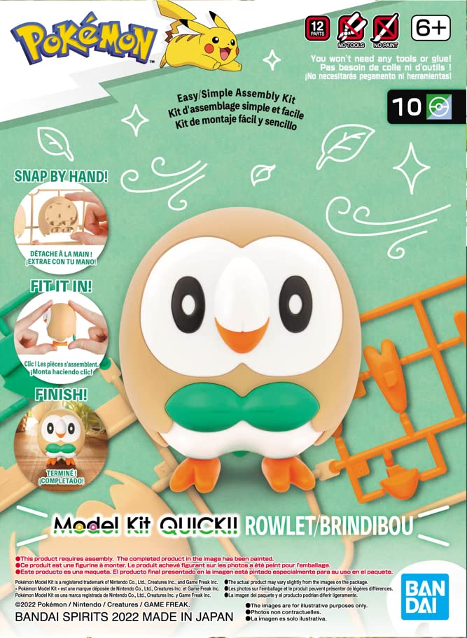 Pokemon Model Kit:  Quick!! Rowlet