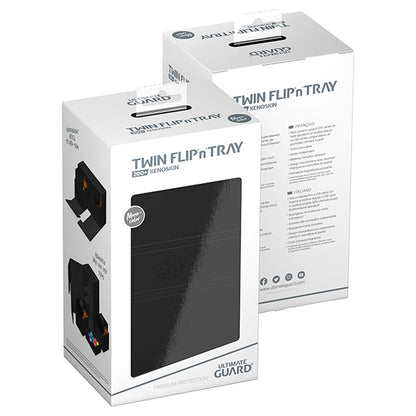 Deck Case: Twin Flip´n´Tray 200+ Standard Size Monocolor- Black