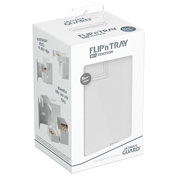 Deck Case: Twin Flip´n´Tray 80+ Standard Size Monocolor- White