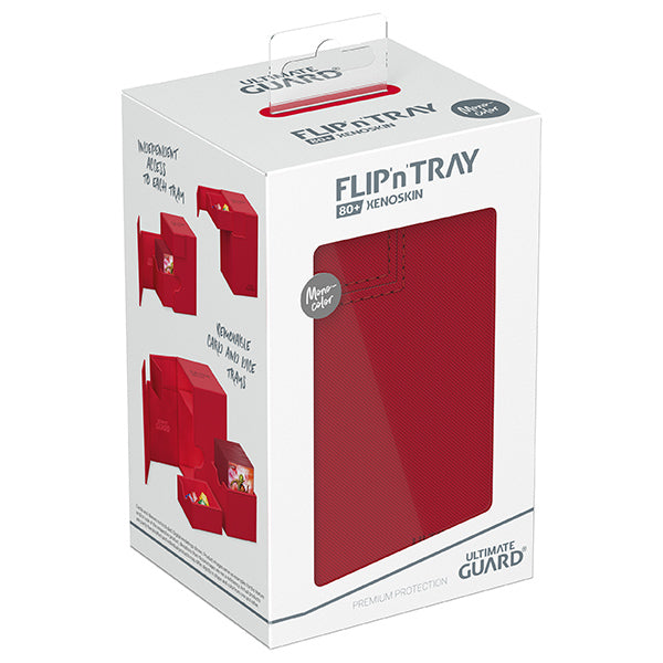 Deck Case: Twin Flip´n´Tray 80+ Standard Size Monocolor- Red
