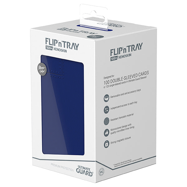 Deck Case: Twin Flip´n´Tray 100+ Standard Size Monocolor- Blue