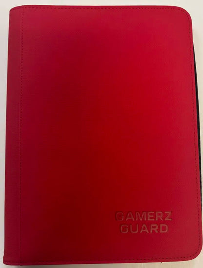 Red 9-Pocket Zipper Binder