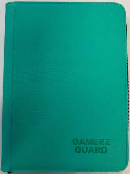 Aquamarine 9-Pocket Zipper Binder