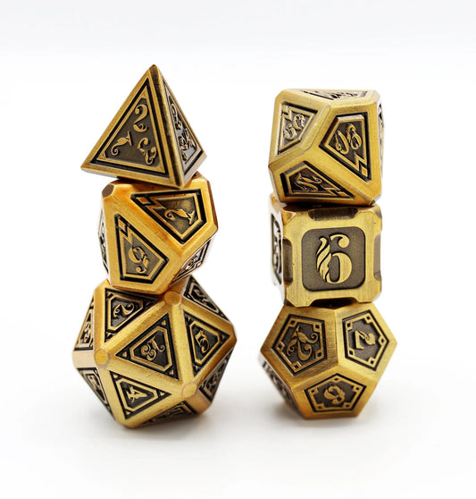 Alchemist Metals RPG Dice Set: Gold