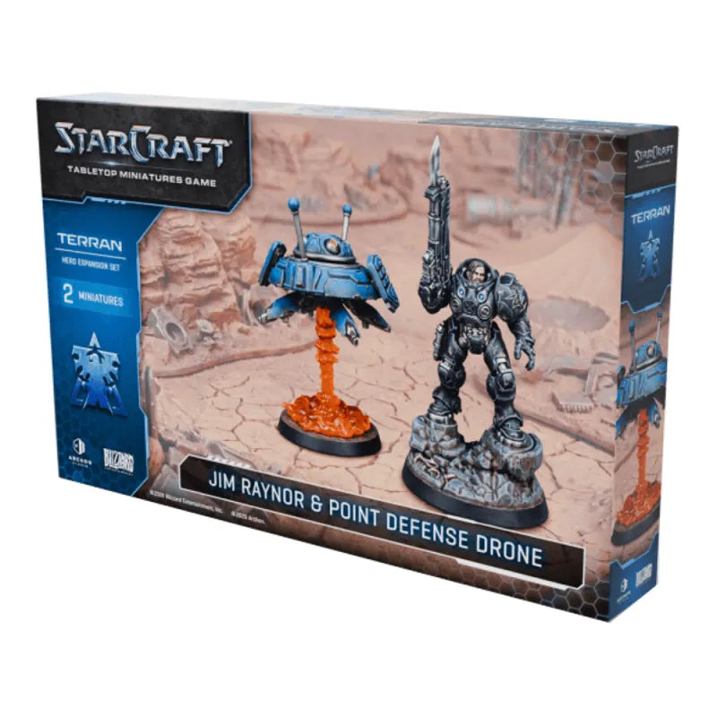 Starcraft: Tabletop Miniatures Game- Terran: Jim Raynor & Point Defense Drone