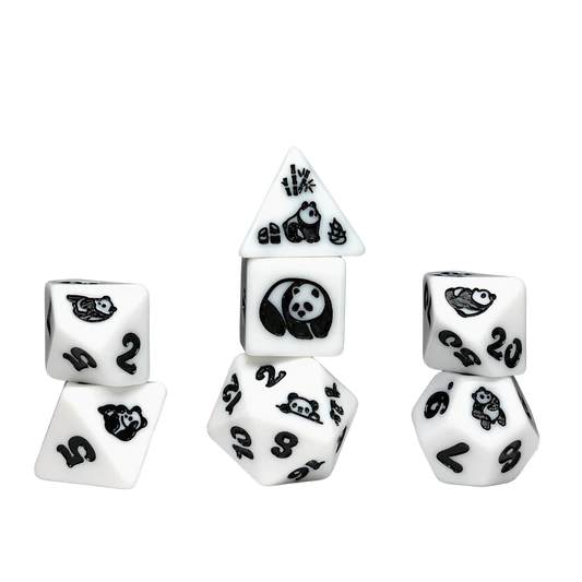 RPG Dice Set (7): Animal Series - Moon Panda