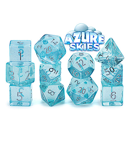 “Azure Skies” Holographic Dice