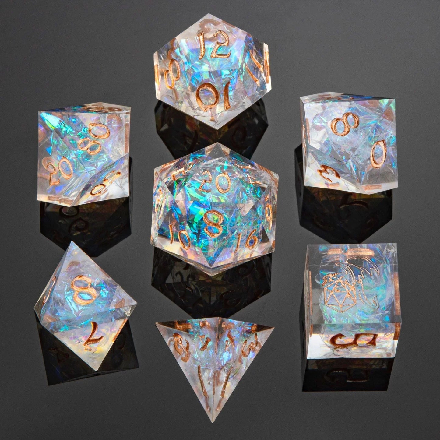 Captured Magic Hand Sanded Sharp Edge Resin - Opal