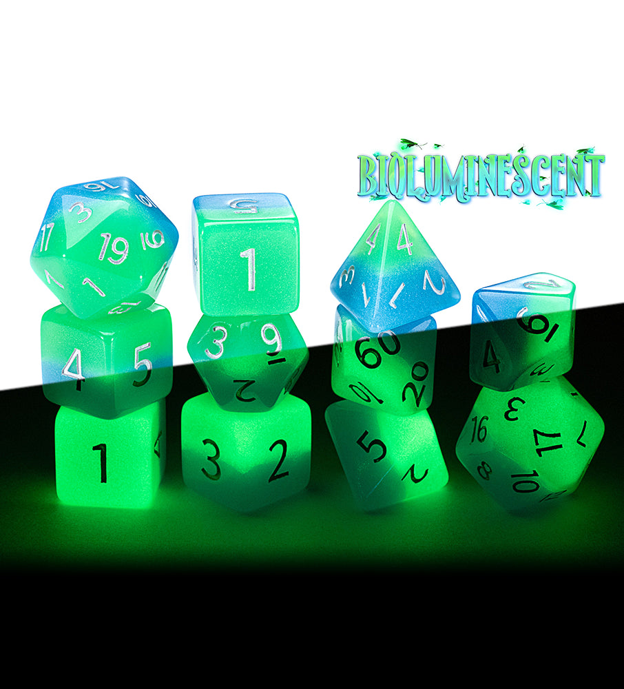 “Bioluminescent” Radiant Dice (Glow-in-the-Dark)