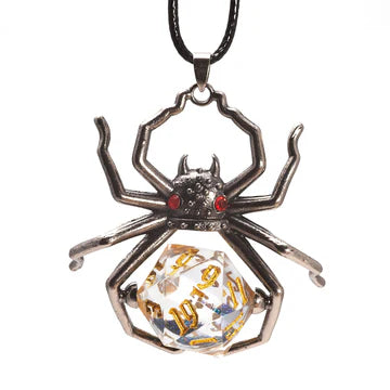 Black Widow D20 Dice Necklace