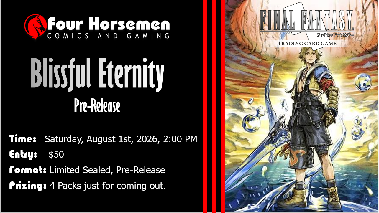 Final Fantasy TCG: Opus 29 - Blissful Eternity Pre-Release Saturday, August 1st 2026