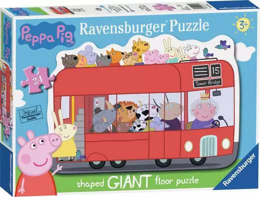 Children’s Jigsaw Puzzle Peppa Pig London Bus - 24 Pieces Puzzle