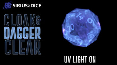 RPG Dice Set (7): CLoak & Dagger - Clear
