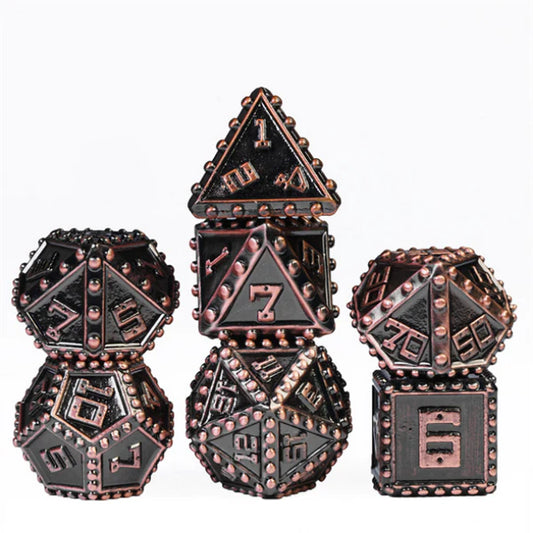 Copper Brigandine Armor - Metal RPG Dice Set