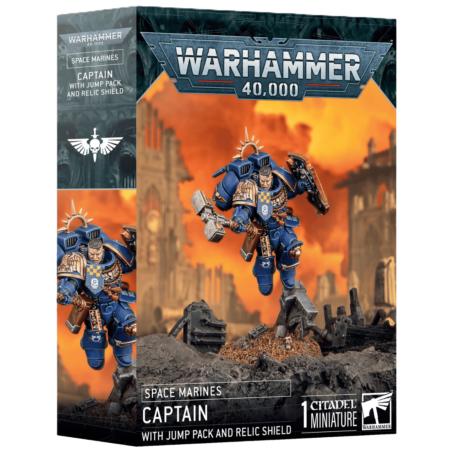 Warhammer 40,000: Space Marines Captain with Jump Pack and Relic Shield