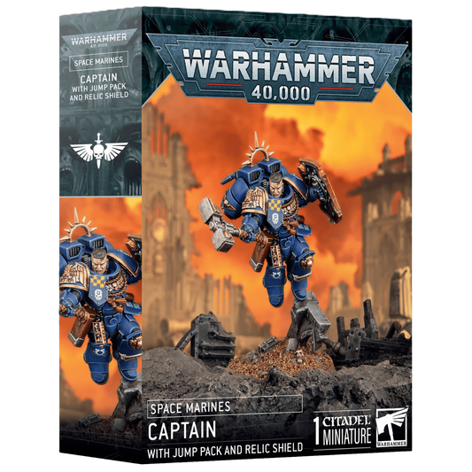 Warhammer 40,000: Space Marines Captain with Jump Pack and Relic Shield