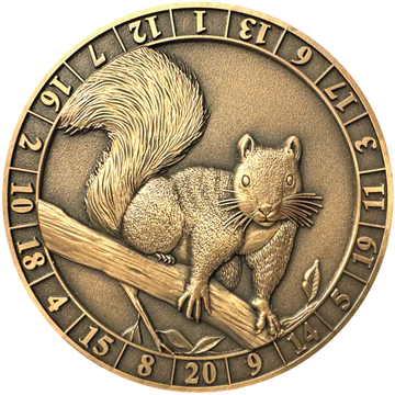 Dice Coin: d20 Squirrel Familiar
