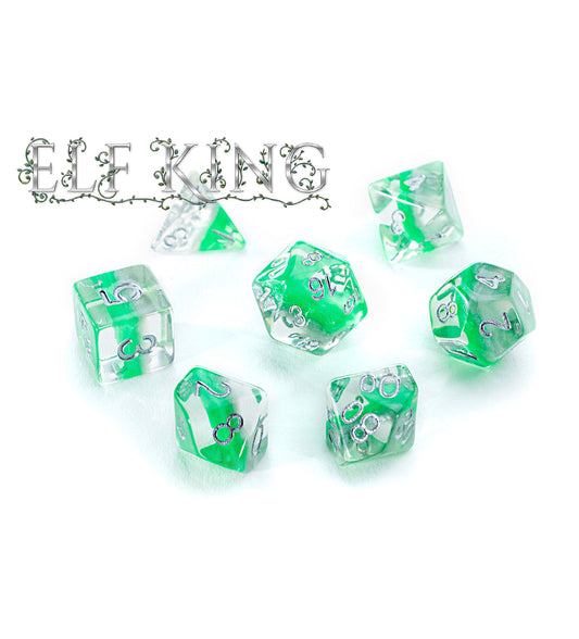 “Elf King” Eclipse Dice (7 Polyhedral Dice Set)
