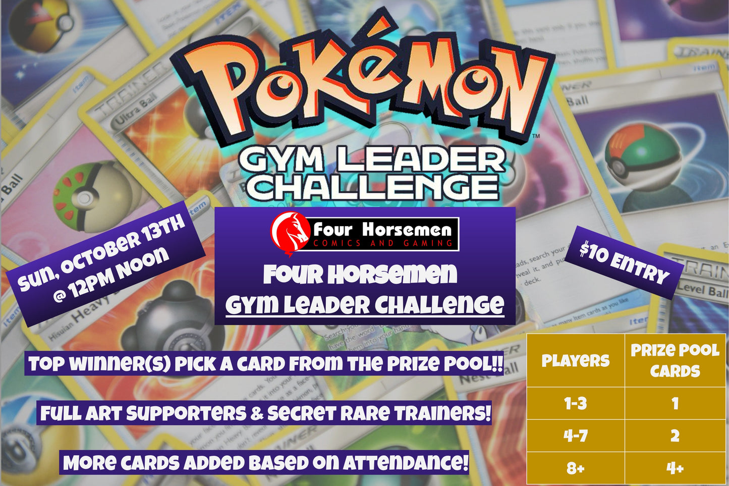 Pokemon Gym Leader Challenge (GLC) Tournament - October 13 2024