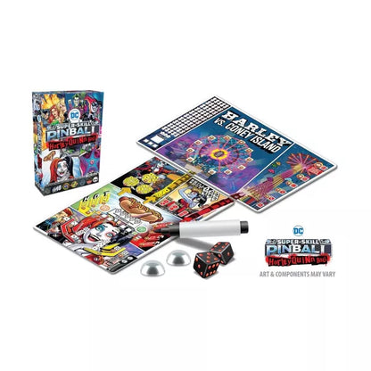 DC Super-Skill Pinball - Harley Quinn Ball Board Game