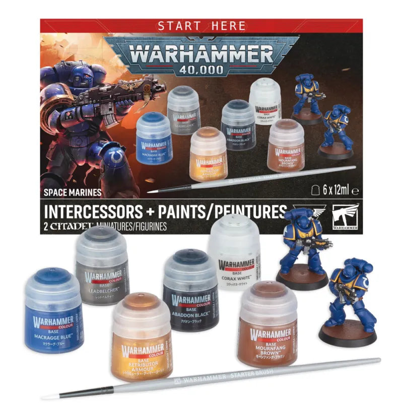 Warhammer 40K: Space Marines - Intercessors + Paints