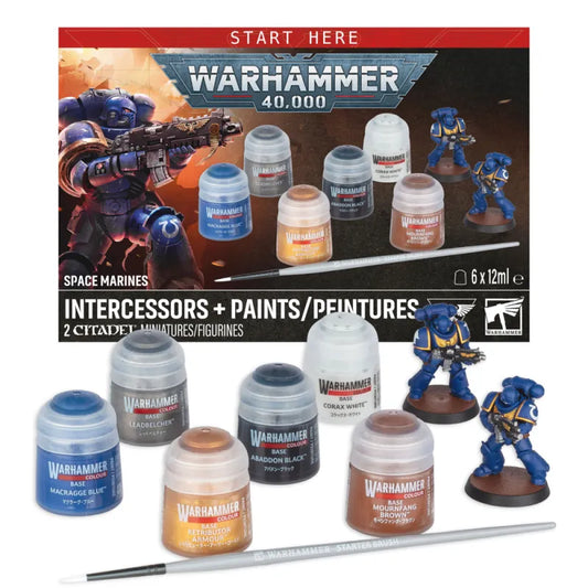 Warhammer 40K: Space Marines - Intercessors + Paints