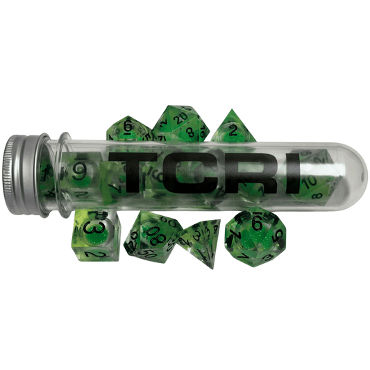 TMNT RPG - 7 Piece Dice Set - Mutagen Green