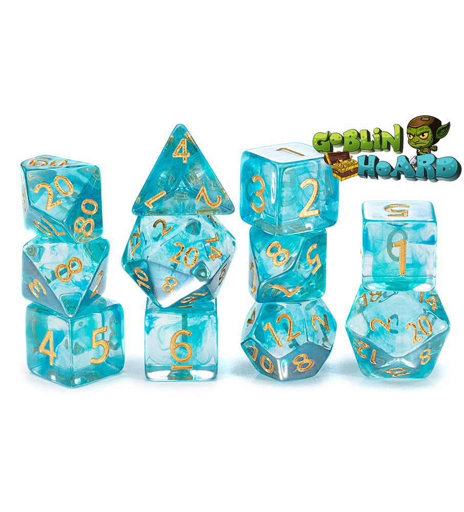 “Goblin Dice Hoard” Essence Dice (7 Polyhedral Dice Set)