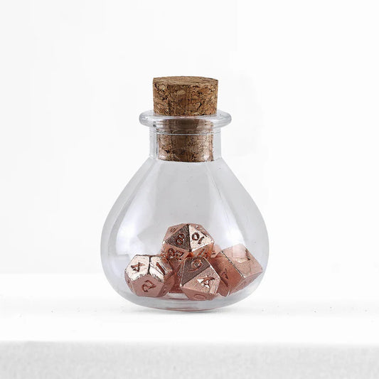 Unseelie Mini Metal RPG Dice Set - Rose Gold