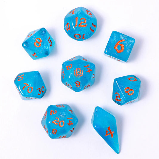 8 PCS Polyhedral RPG Dice set - Ray of Frost