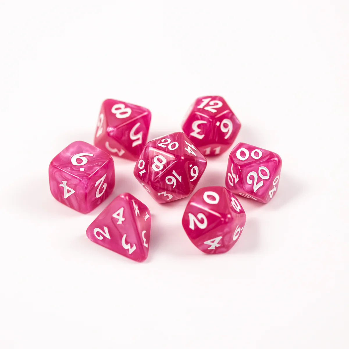 7 Piece RPG Set - Elessia Essentials - Pink with White