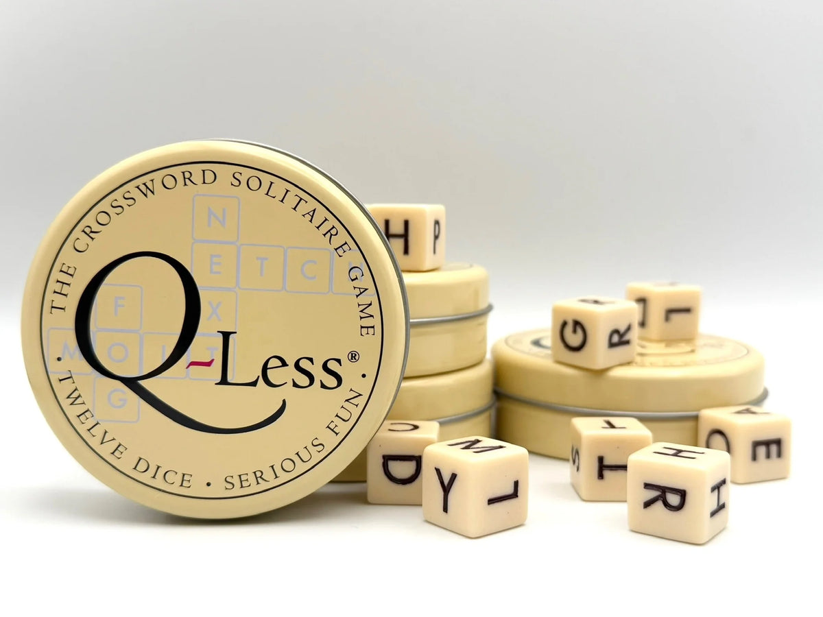 Q-Less (Crossword Solitaire Game)