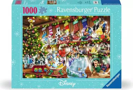 Jigsaw Puzzle Disney Christmas Snow Globes - 1000 Pieces Puzzle
