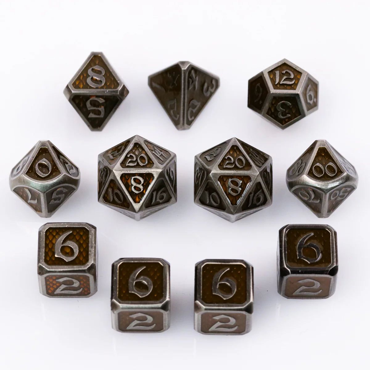 11pc RPG Set - Drakona Gemtooth - Diaphan
